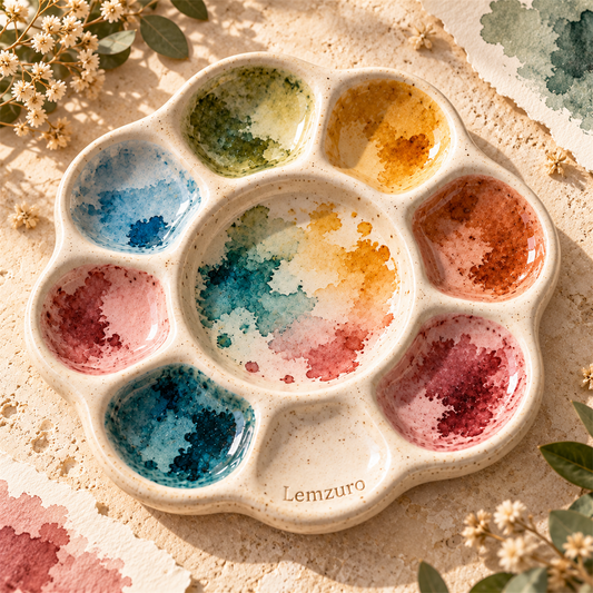 Lemzuro Ceramic Flower Palette main textile view