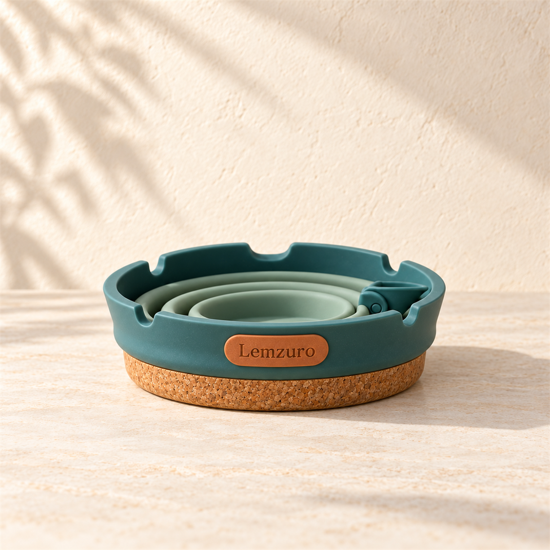 Lemzuro Collapsible Brush Rinse Cup detail and room view
