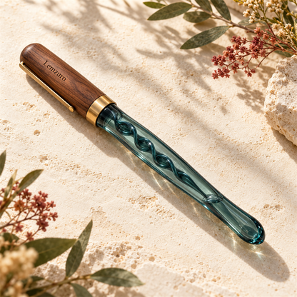 Lemzuro Glass Dip Pen detail and room view