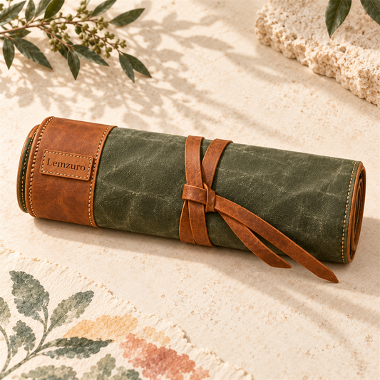 Lemzuro Roll-Up Brush Case main textile view
