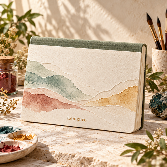 Lemzuro Watercolor Landscape Sketchbook main textile view